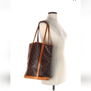 Louis Vuitton Monogram Canvas Tote with Tan Accents